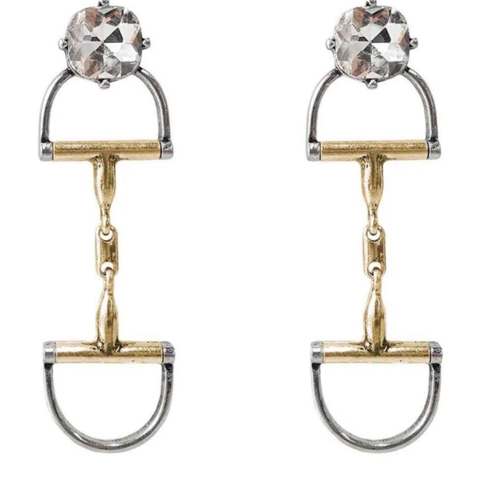 Elegant Gold and Silver Dangle Earrings